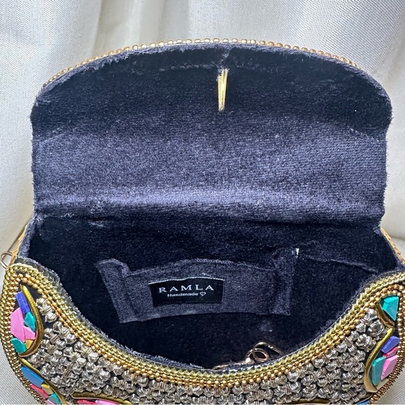 Ramla Rio Moroccan Mosaic Crossbody Clutch Bag Gold Chain NWOT - Picture 10 of 10